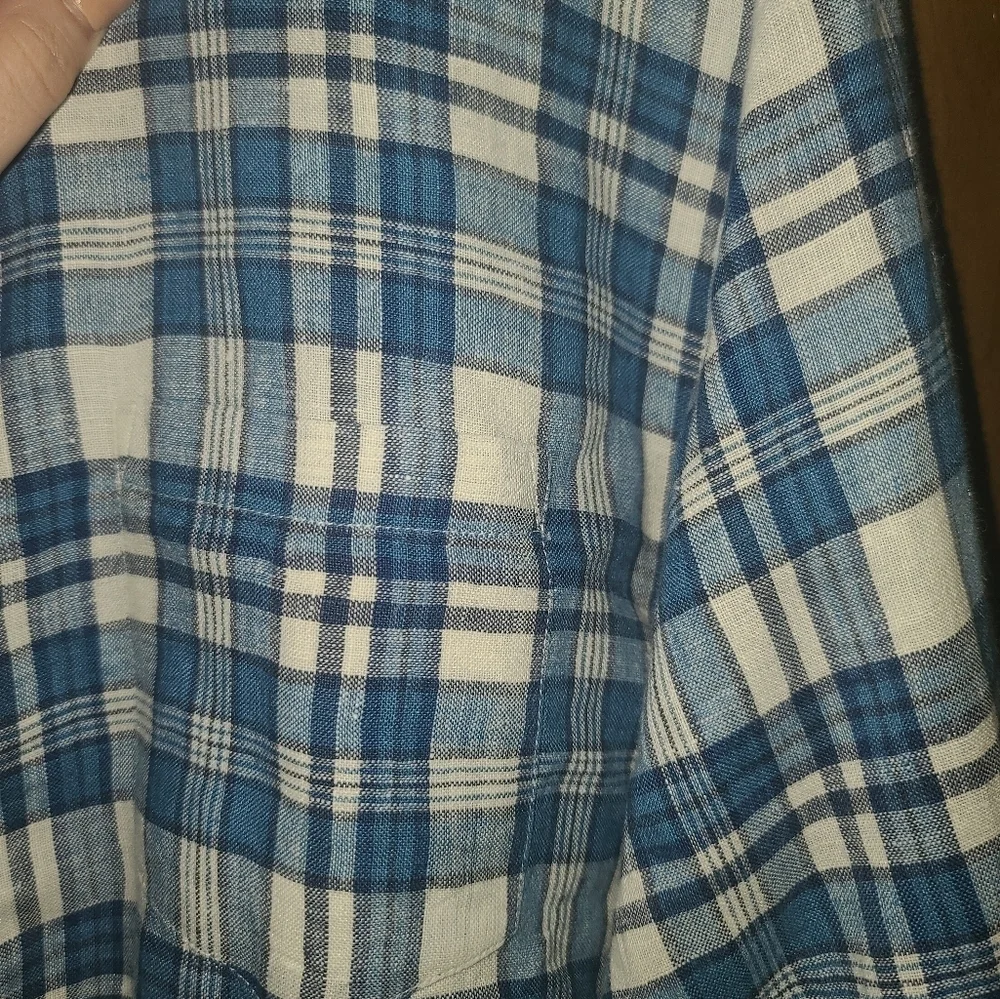 J. CREW slim fit 100% linen button down sz XL